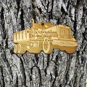 Merry Christmas to the best Godson Ever Dump Truck - Ornament