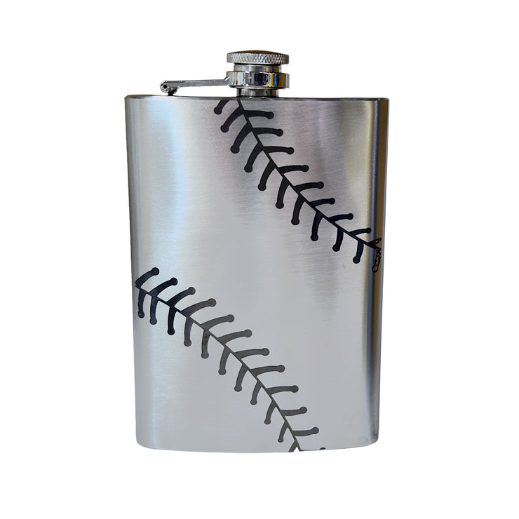 8oz Baseball Stainless Steel Flask
