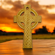 Ornament - Celtic Cross - Raw Wood 2x4in