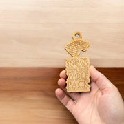 Ornament - When the Snows Fall - Raw Wood 2x4in