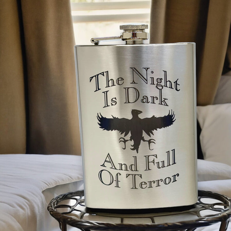 8oz The Night is Dark and Full of Terror Stainless Steel Flask