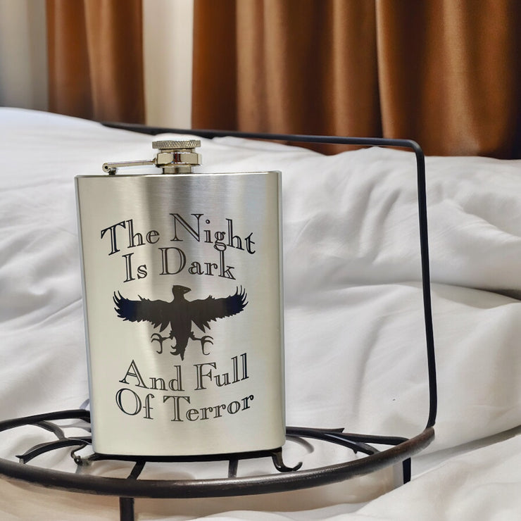 8oz The Night is Dark and Full of Terror Stainless Steel Flask