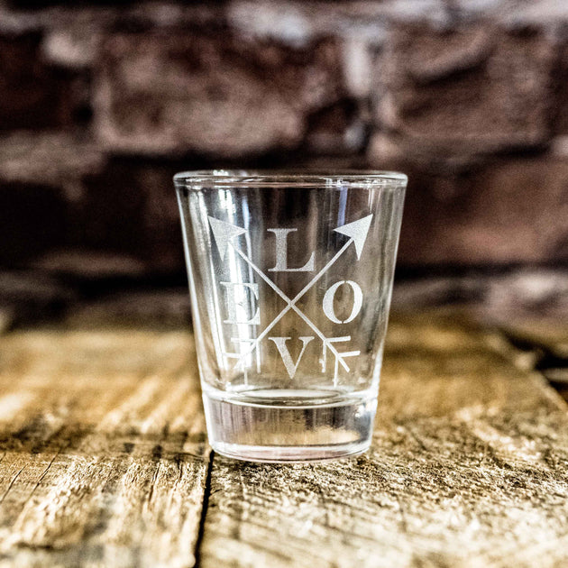 2oz Love Arrows Shot glass 2oz Love Arrows Shot glass