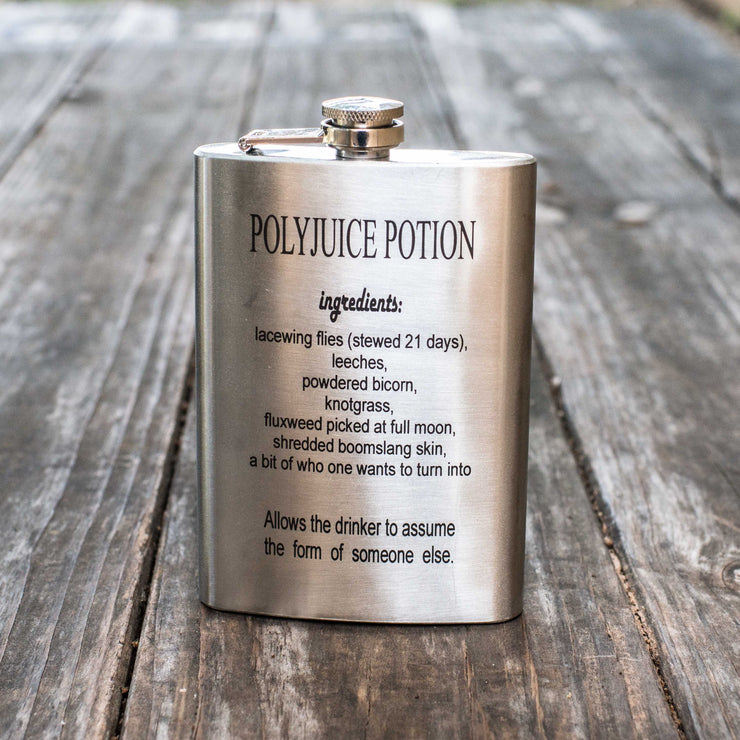 8oz Polyjuice Potion with Ingredients Stainless Steel Flask