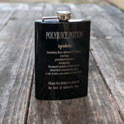 8oz BLACK Polyjuice Potion  with Ingredients black flask