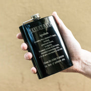 8oz BLACK Polyjuice Potion  with Ingredients black flask