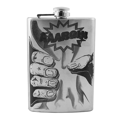 8oz AAARGH!- Stainless Steel Flask