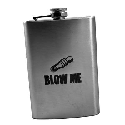 8oz Blow Me Duck caller Stainless Steel Flask