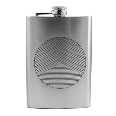 8oz Circle Triangle Design Stainless Steel Flask