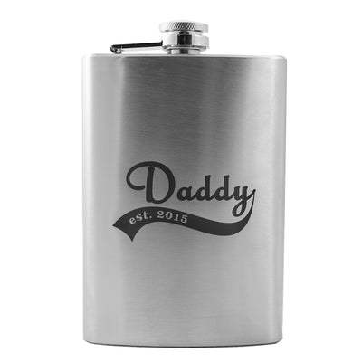 8oz Daddy est 2015 Stainless Steel Flask