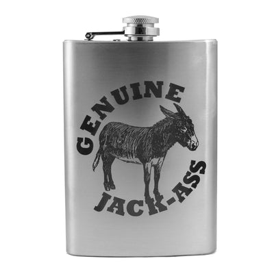 8oz Genuine Jackass Stainless Steel Flask