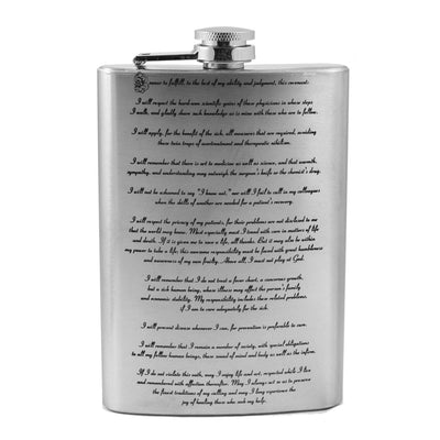 8oz Hippocratic Oath Stainless Steel Flask