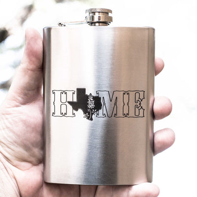 8oz Home - Texas Stainless Steel Flask