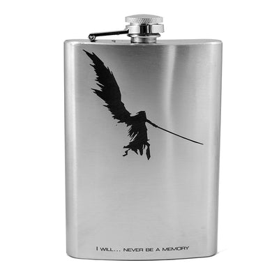 8oz I Will Never Be a Memory - Evil - Stainless Steel Flask