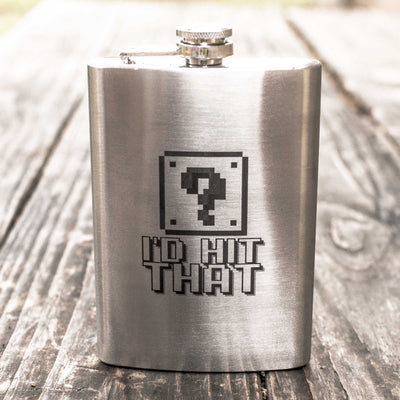 8oz I'd Hit That Stainless Steel Flask