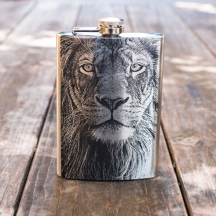 8oz King of the Jungle Stainless Steel Flask