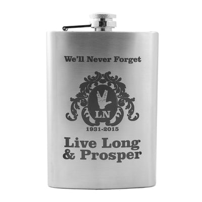 8oz LN Live Long and Prosper Stainless Steel Flask