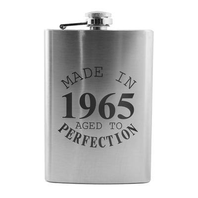 8oz Made in 1965 Aged to Perfection Stainless Steel Flask