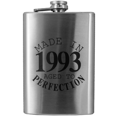 8oz Made in 1993 Aged to Perfection Stainless Steel Flask