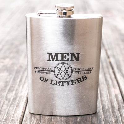 8oz Men of Letters Stainless Steel Flask