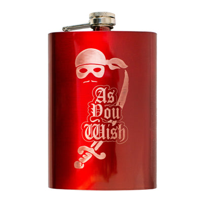 8oz RED As You Wish Flask