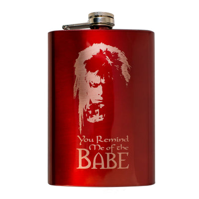 8oz RED You Remind Me of the Babe Flask