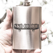 8oz SK8 or DIE Stainless Steel Flask