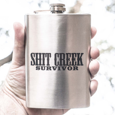 8oz Sh* Creek Survivor Stainless Steel Flask
