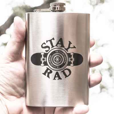 8oz Stay Rad Stainless Steel Flask