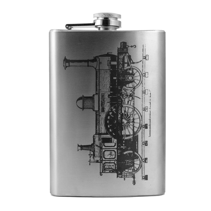 8oz Steam Locomotive Jenny Stainless Steel Flask