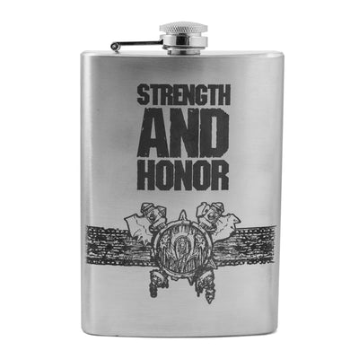 8oz Strength and Honor Stainless Steel Flask
