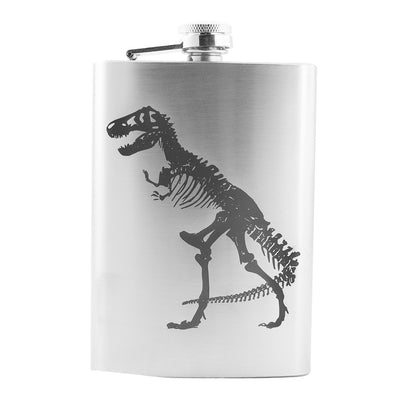 8oz T-Rex Stainless Steel Flask