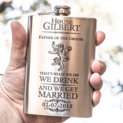 8oz PERSONALIZED That's What We Do Get Married Stainless Steel Flask
