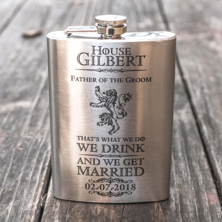 8oz PERSONALIZED That's What We Do Get Married Stainless Steel Flask