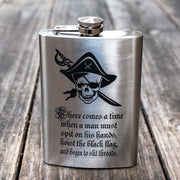 8oz There Comes a Time Stainless Steel Flask