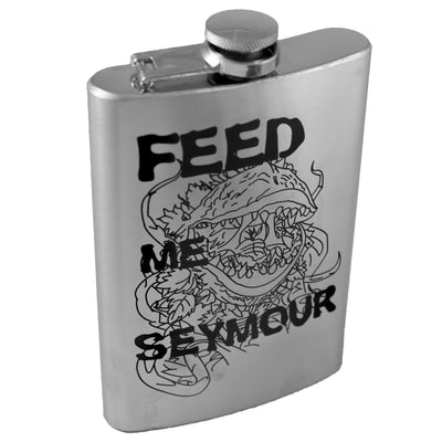 8oz Feed Me Seymour Stainless Steel Flask