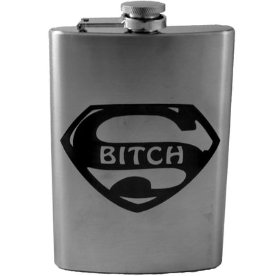 8oz Super Bitch Stainless Steel Flask