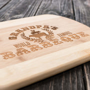 Grandpa's World Famous Barbecue - Cutting Board 14''x9.5''x.5'' Bamboo