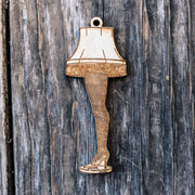 Ornament - Leg Lamp - Raw Wood 4x2in