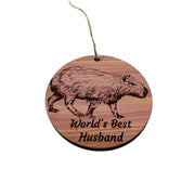 Worlds Best Husband Capybara - Cedar Ornament
