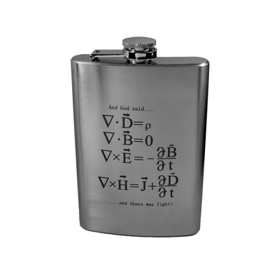 8oz And then there was light Stainless Steel Flask Maxwell's Equation
