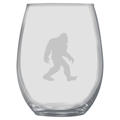 15oz Stemless Wine Glass -  Bigfoot Sasquatch
