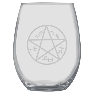 15oz Stemless Wine Glass -  Demon Trap