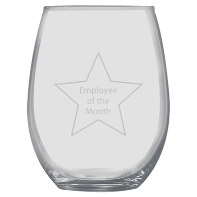 15oz Stemless Wine Glass -  Employee of the month