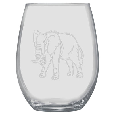 15oz Stemless Wine Glass -  Elephant