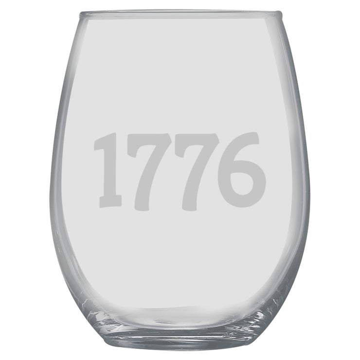 15oz Stemless Wine Glass -  1776