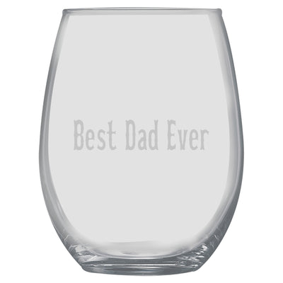 15oz Stemless Wine Glass -  Best Dad Ever