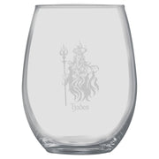 15oz Stemless Wine Glass -   Hades God of the Underworld