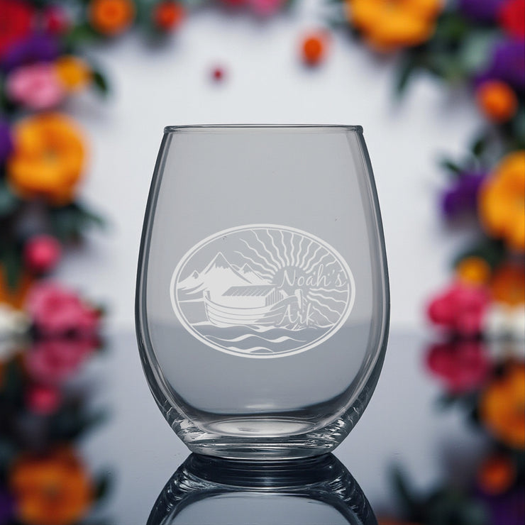 15oz Stemless Wine Glass - Noahs Ark
