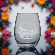 15oz Stemless Wine Glass - Hamburger